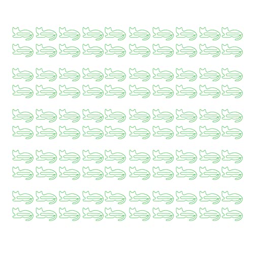 Animal Shaped Paper Clips 100 Pcs | Cute Bookmark & Document Organizer | Fun Planner Clips for Office/School/DIY | Sturdy Plastic Coated Wire (Green) von REXVTNS