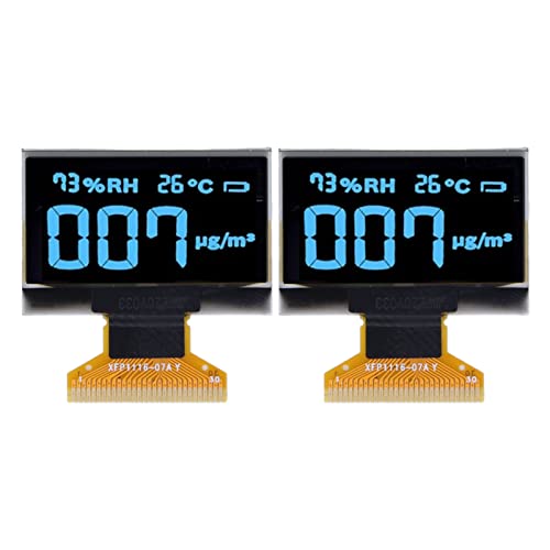 CH1106 OLED -Anzeigemodul 1.3in | 128x64 Auflösung 30Pin Flexibler Bildschirm | 2PCS LCD -Ersatz für DIY -Elektronik/Mikrocontroller -Projekte (MRA103‑1(blue)) von REXVTNS
