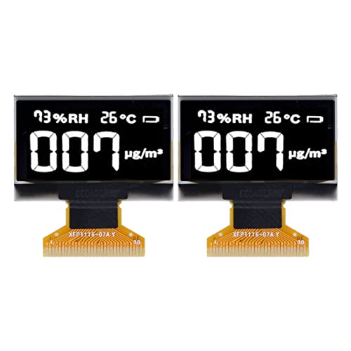 CH1106 OLED -Anzeigemodul 1.3in | 128x64 Auflösung 30Pin Flexibler Bildschirm | 2PCS LCD -Ersatz für DIY -Elektronik/Mikrocontroller -Projekte (MRA103‑1(white)) von REXVTNS