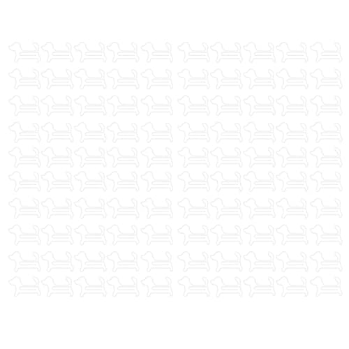 Dog Shaped Paper Clips 100pcs | Slip Proof Office/School Supplies | Cute Animal Paper Clips for Documents/Crafts/Bookmarks | Non - Damaging Wrapped Plastic Wire (White) von REXVTNS
