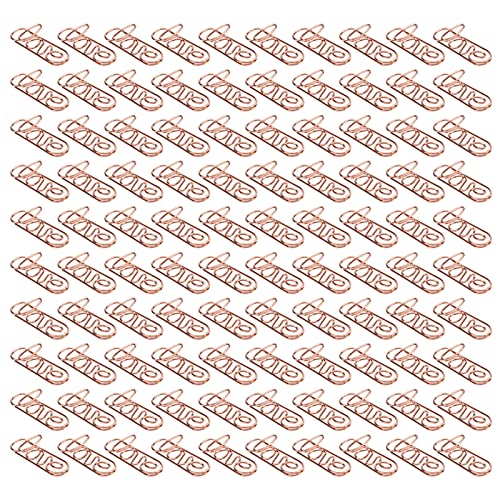 Rose Gold Paper Clips 100Pcs | Heart & Love Shape Metal Paperclip | Protective - Oxidation Electroplating for Office/Home/School | Compact Portable with Storage Box (Love) von REXVTNS