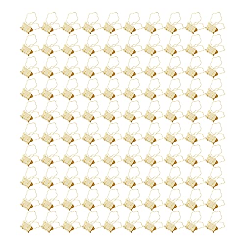 Sunflower Document Clips 100Pcs | Cute Metal Clips for Office/School | Sturdy Small Document Clamps for Papers & Crafts (Gold) von REXVTNS