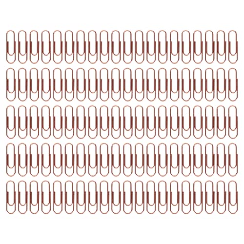 Tarnish - Paper Clips 100pcs | Secure Grip Metallic Clips for Office/School/Home | Portable with Storage Box | Sturdy Metal Bookmarks & Organizers (Rose Gold) von REXVTNS