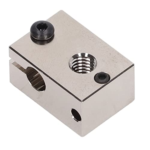V6 Heizungsblock für 3D -Drucker | Messing hohe Härte und Hochtemperaturleistung | Exakte Ersatzheizungsblock 23x16x11.5mm | Arbeitet mit V6 Hotend (Nickel Plated Brass) von REXVTNS