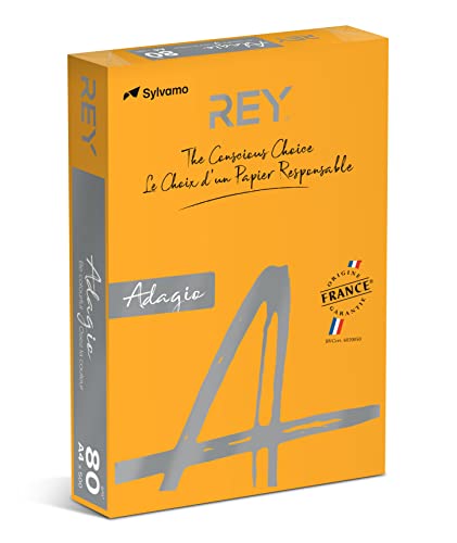 REY® ADAGIO Reprografisches Papier, Kürbis, 80 g, A4, PEFC™, 500 Blatt von REY ADAGIO
