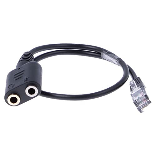 Adapter RJ9 auf doppelte Klinke 3,5 mm weiblich für Kopfhöreranschluss Adapter RJ9 auf doppelte Klinke 3,5 mm weiblich für Kopfhöreranschluss von REY