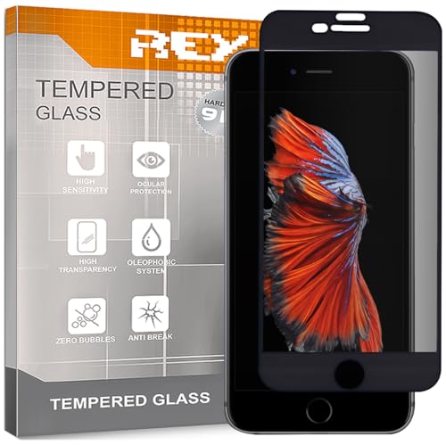 Anti-Spionage Displayschutzfolie mit schwarzem Rahmen für IPHONE 6 PLUS - 6s PLUS, Schutzfolie, Displayschutzfolie 9H+ Härte, Anti-Kratzen-Öl-Bläschen von REY