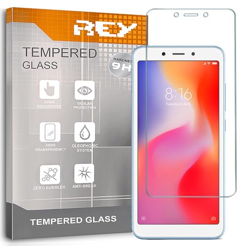 Bildschirmschutz aus gehärtetem Glas für XIAOMI REDMI 6 - REDMI 6A, Schutzfolie, Displayschutzfolie 9H+ Härte, Anti-Kratzen-Öl-Bläschen von Electrónica Rey