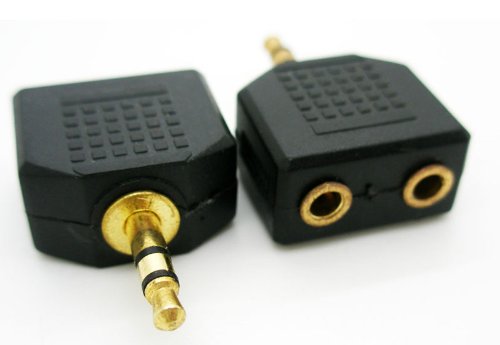 Electronic König – Adapter Stereo Klinke (3,5 mm) Stecker A Dual Jack (3,5 mm) Buchse von REY