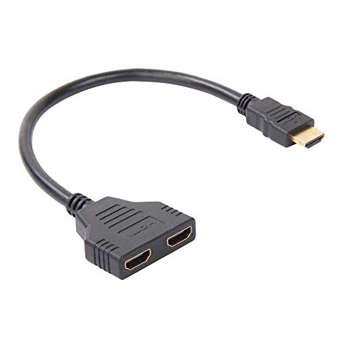 Electrónica Rey Kabel Adapter Splitter HDMI männlich auf doppel HDMI weiblich, 4k 1080p Full HD, schwarz Electrónica Rey Kabel Adapter Splitter HDMI männlich auf doppel HDMI weiblich, 4k 1080p Full HD, schwarz von REY