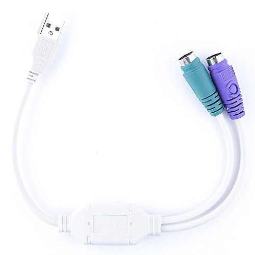 Electrónica Rey Kabel Adapter USB 2.0 auf doppel PS/2 für Tastatur und Maus von REY