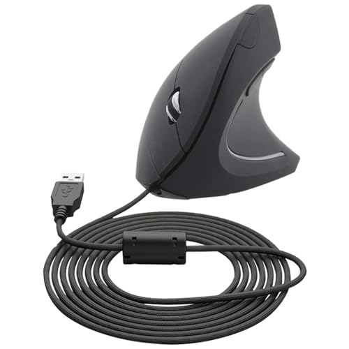 Ergonomische optische Maus, verstellbarer dpi und USB-Kabel 1,5 m von REY