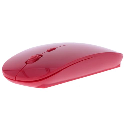 Kabellose Maus, kabellos, extraflach, Mac-Design, leuchtend rot von REY
