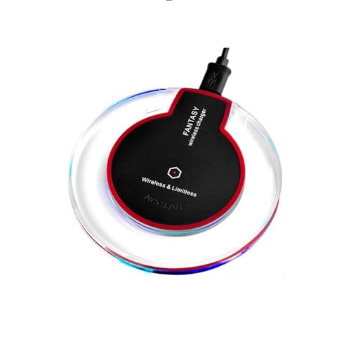QI-Standard Wireless Dock Charger für mobiles Smartphone, Schwarz-Rot QI-Standard Wireless Dock Charger für mobiles Smartphone, Schwarz-Rot von REY