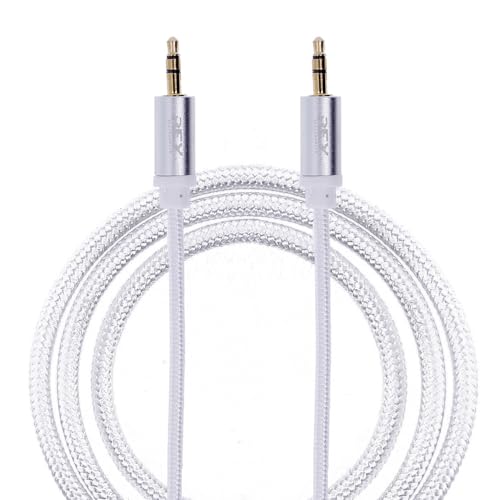 REY 3,5 mm Klinkenkabel, Stereo-Audio, geflochten, 1 m, weiß. REY 3,5 mm Klinkenkabel, Stereo-Audio, geflochten, 1 m, weiß. von REY