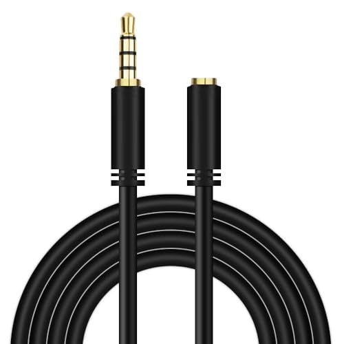 REY 3,5-mm-Stecker auf Buchse, 4-poliges Audio- und Mikrofonkabel, TRRS-Stecker, Gold, 2 Meter REY 3,5-mm-Stecker auf Buchse, 4-poliges Audio- und Mikrofonkabel, TRRS-Stecker, Gold, 2 Meter von REY