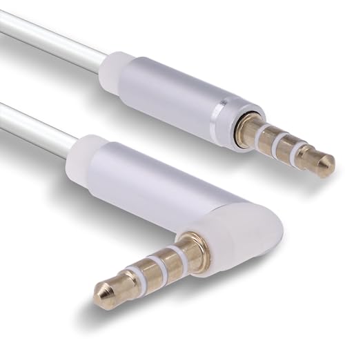 REY Abgewinkeltes Klinkenkabel, Gold, 4-polig Audio Micro 3.5mm TRRS, 1M REY Abgewinkeltes Klinkenkabel, Gold, 4-polig Audio Micro 3.5mm TRRS, 1M von REY
