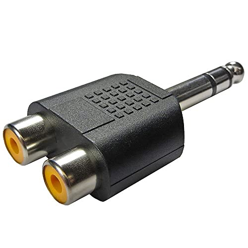 REY Adapter 6,3 mm Klinke auf Doppel-Cinch Weiblich REY Adapter 6,3 mm Klinke auf Doppel-Cinch Weiblich von REY