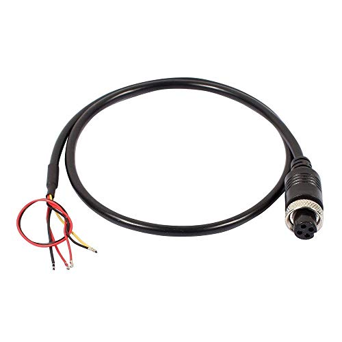 REY Aviation Kabel 4 Pin CCTV und DRV Video Stecker mit elektroverschweißbarem Ausgang 58 cm von REY