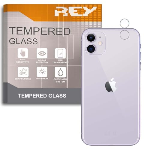REY Bildschirmschutz aus gehärtetem Glas für Kamera für iPhone 11 - iPhone 12 - iPhone 12 Mini, Schutzfolie, Displayschutzfolie 9H+ Härte, Anti-Kratzen-Öl-Bläschen von REY