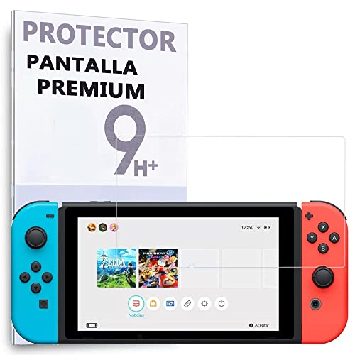REY Bildschirmschutz aus gehärtetem Glas für Nintendo Switch, Schutzfolie, Displayschutzfolie 9H+ Härte, Anti-Kratzen-Öl-Bläschen von REY