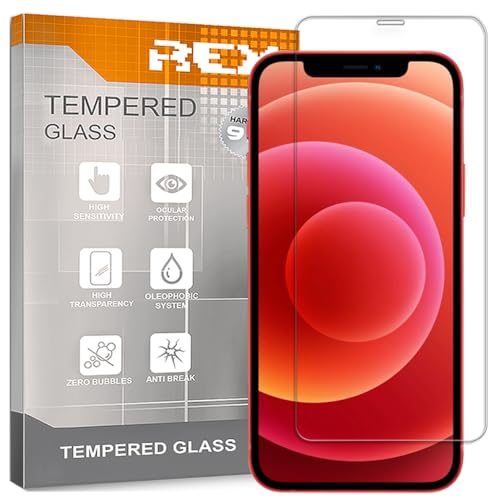 REY Pack 2X Bildschirmschutz aus gehärtetem Glas für IPHONE XR - IPHONE 11 - IPHONE 12 - IPHONE 12 PRO, Schutzfolie, Displayschutzfolie 9H+ Härte, Anti-Kratzen-Öl-Bläschen von REY