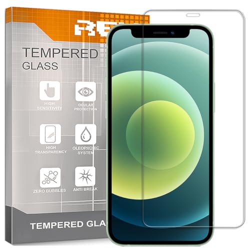 REY Pack 3X Bildschirmschutz aus gehärtetem Glas für iPhone 12 Mini 5,4", Schutzfolie, Displayschutzfolie 9H+ Härte, Anti-Kratzen-Öl-Bläschen von REY