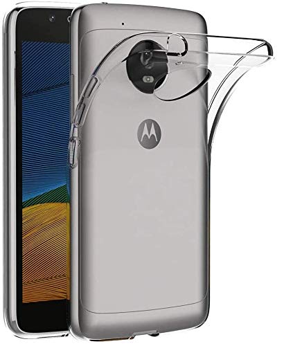 REY Pack 3X Transparent Silikonhülle TPU für Motorola Moto G5, Handyhülle Premium Kratzfest TPU Durchsichtige Schutzhülle, Ultradünne 0,33 mm von REY