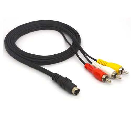 REY S-Video 9 Pin SVIDEO Stecker auf 3RCA AV Stecker Adapterkabel 1.4M REY S-Video 9 Pin SVIDEO Stecker auf 3RCA AV Stecker Adapterkabel 1.4M von REY