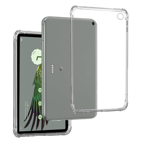 REY Transparent Silikonhülle TPU Anti-Shock für Google Pixel Tablet 10,95", Premium Kratzfest TPU Durchsichtige Schutzhülle Anti-Schock von REY