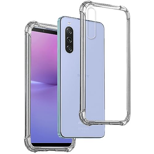 REY Transparent Silikonhülle TPU Anti-Shock für Sony Xperia 10 V, Handyhülle Premium Kratzfest TPU Durchsichtige Schutzhülle Anti-Schock von REY