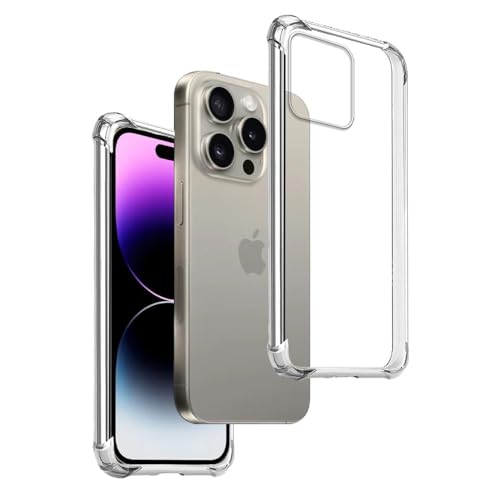 REY Transparent Silikonhülle TPU Anti-Shock für iPhone 15 PRO MAX 6,7", Handyhülle Premium Kratzfest TPU Durchsichtige Schutzhülle Anti-Schock REY Transparent Silikonhülle TPU Anti-Shock für iPhone 15 PRO MAX 6,7", Handyhülle Premium Kratzfest TPU Durchsichtige Schutzhülle Anti-Schock von REY