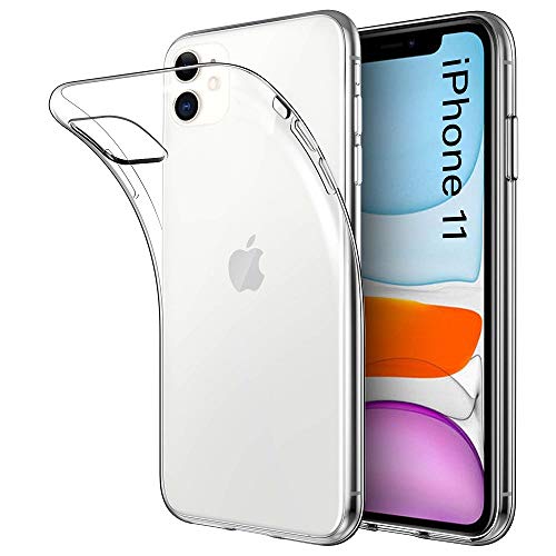 REY Transparent Silikonhülle TPU für iPhone 11, Handyhülle Premium Kratzfest TPU Durchsichtige Schutzhülle, Ultradünne 0,33 mm von REY