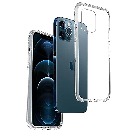 REY Transparent Silikonhülle TPU für iPhone 12 Pro MAX (6,7"), Handyhülle Premium Kratzfest TPU Durchsichtige Schutzhülle, Ultradünne 0,33 mm von REY