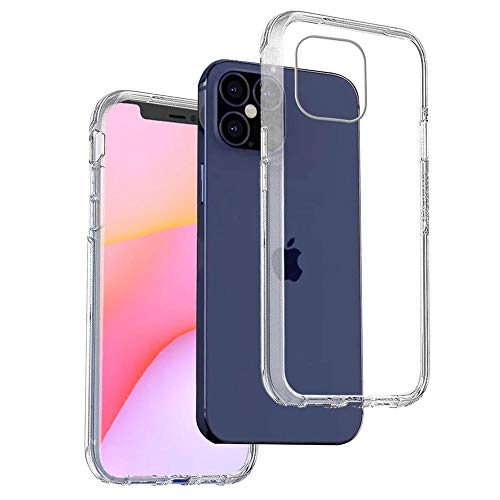 REY Transparent Silikonhülle TPU für iPhone 12 - iPhone 12 Pro, Handyhülle Premium Kratzfest TPU Durchsichtige Schutzhülle, Ultradünne 0,33 mm von REY