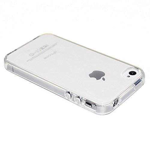 REY Transparent Silikonhülle TPU für iPhone 4-4S, Handyhülle Premium Kratzfest TPU Durchsichtige Schutzhülle, Ultradünne 0,33 mm von REY