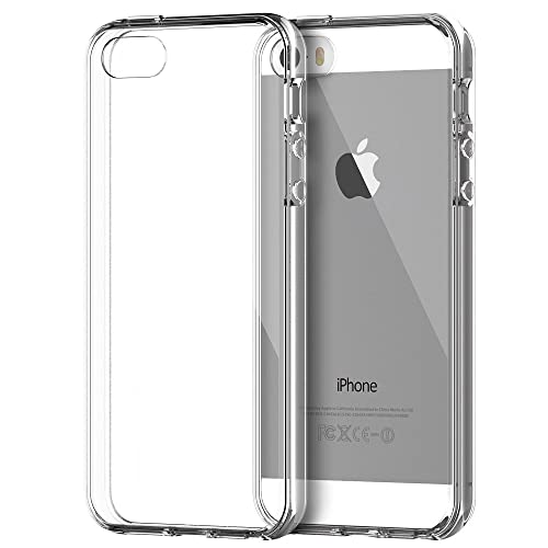 REY Transparent Silikonhülle TPU für iPhone 5-5S, Handyhülle Premium Kratzfest TPU Durchsichtige Schutzhülle, Ultradünne 0,33 mm von REY