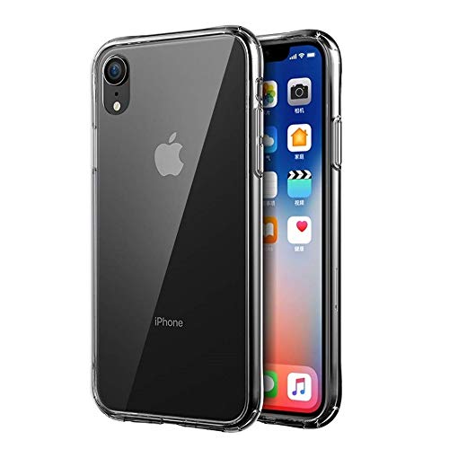 REY Transparent Silikonhülle TPU für iPhone XR, Handyhülle Premium Kratzfest TPU Durchsichtige Schutzhülle, Ultradünne 0,33 mm von REY