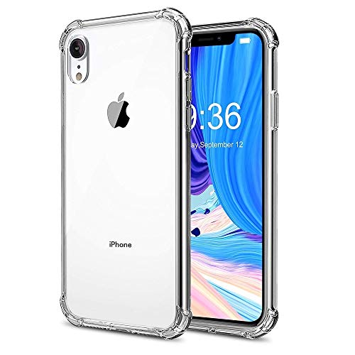 REY Transparent Silikonhülle TPU für iPhone XR, Handyhülle Premium Kratzfest TPU Durchsichtige Schutzhülle Anti-Schock von REY