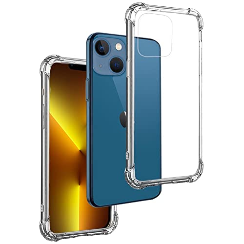 Transparent Silikonhülle TPU Anti-Shock für iPhone 13 Mini (5,4"), Handyhülle Premium Kratzfest TPU Durchsichtige Schutzhülle von REY