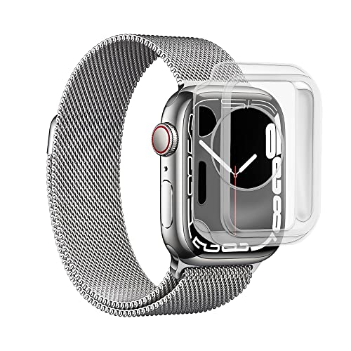 Transparent Silikonhülle TPU für Apple Watch Series 7 (45mm), Handyhülle Premium Kratzfest TPU Durchsichtige Schutzhülle, Ultradünne 0,33 mm von REY