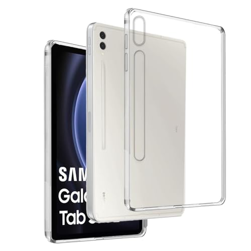 Transparent Silikonhülle TPU für Samsung Galaxy TAB S9+ - Samsung Galaxy TAB S9 FE+, Premium Kratzfest TPU Durchsichtige Schutzhülle, Ultradünne 0,33 mm von REY