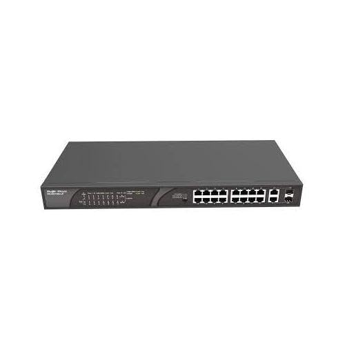 REYEE 16-Port 100Mbps + 2 Gigabit RJ45/SFP Combo Ports, 16 of The Ports Support PoE/PoE+ Power supp Marke von REYEE