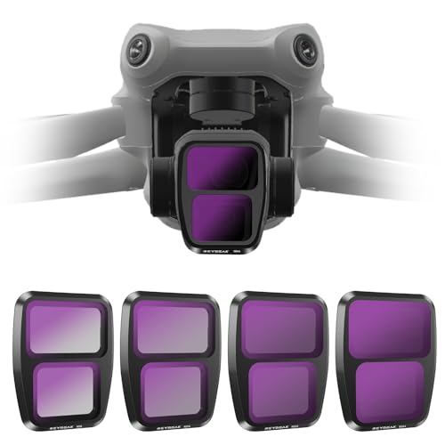 REYGEAK Air 3 ND Filters，ND Filter Set für DJI Air 3, 4er-Pack ND8 ND16 ND32 ND64 Graufilter-Drohnenobjektiv-Zubehör, mehrfach beschichtetes HD-optisches Glas, Rahmen aus Aluminiumlegierung von REYGEAK