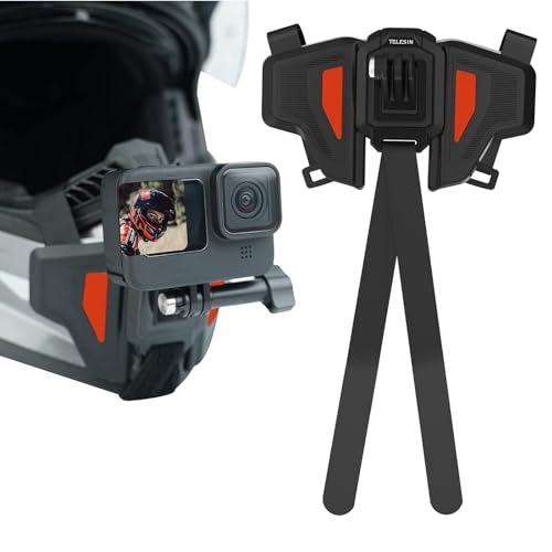 REYGEAK Aktualisierter Motorradhelm für GoPro Max Hero 10 9 8 7 6 5 Insta 360 One R One X DJI Osmo Action Pocket Cellphone und mehr Action-Kamera,(aktualisiertes Aussehen) von REYGEAK