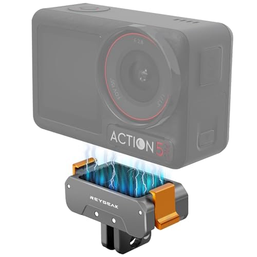 REYGEAK Aluminium-Schnellspanner-Halterung für DJI OSMO Action 5 Pro/4/3, magnetische Adapterhalterung mit 1/4-Zoll-Schrauben für DJI Action-Zubehör (eine Packung) von REYGEAK