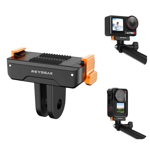 REYGEAK Magnethalterung Schnellwechsel-Adapterhalterung, Kompatibilität Osmo Action 5 Pro/Osmo Action 4/Osmo Action 3,Besser als das Original Magnetische Adapterhalterung (1 Stück) von REYGEAK
