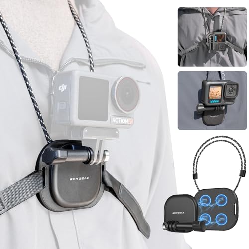 REYGEAK Magnetische Brusthalterung für GoPro Hero 13, verstellbarer Brustgurt, Kamerahalterung, mit Doppelklaue für GoPro Hero 12/11/10/9, DJI Action 5 4/DJI Pocket 3. REYGEAK Magnetische Brusthalterung für GoPro Hero 13, verstellbarer Brustgurt, Kamerahalterung, mit Doppelklaue für GoPro Hero 12/11/10/9, DJI Action 5 4/DJI Pocket 3. von REYGEAK