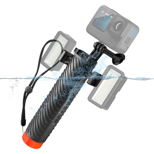 REYGEAK Schwimmender Handgriff für GoPro Hero 12/11/10/9, Unterwasser-Griffstick mit Trageband, schwimmende Handler-Halterung, wasserdichter Selfie-Stick, kompatibel mit DJI Osmo Action 4 Insta360 REYGEAK Schwimmender Handgriff für GoPro Hero 12/11/10/9, Unterwasser-Griffstick mit Trageband, schwimmende Handler-Halterung, wasserdichter Selfie-Stick, kompatibel mit DJI Osmo Action 4 Insta360 von REYGEAK