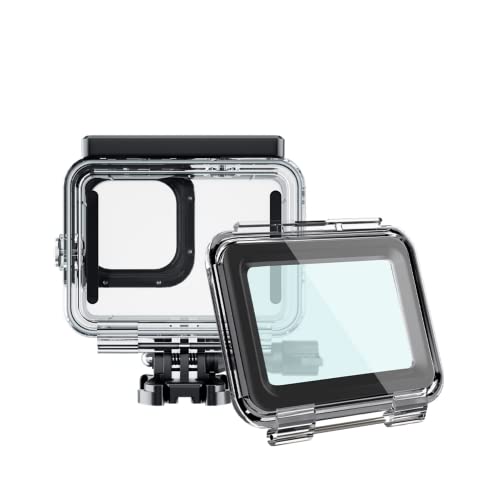 REYGEAK Wasserdichtes Gehäuse für GoPro Hero 11 10 9, schwarz, 50 m Unterwassertauchen, transparente Schutzhülle mit Schnellverschluss-Halterung für GoPro HERO11 10 Action-Kamera von REYGEAK